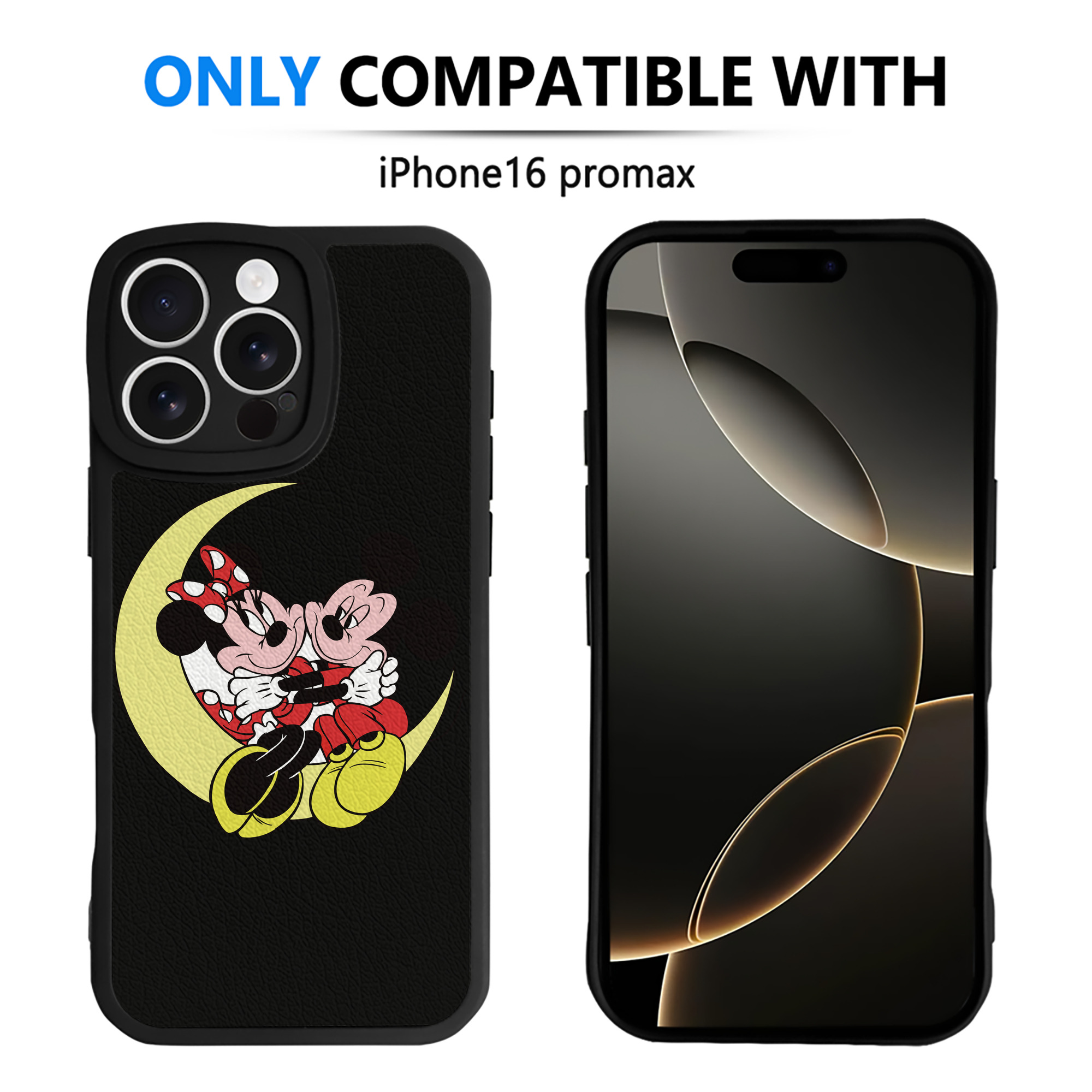 （画像用） ミッキーマウス Mickey Mouse 【iPhone 16シリーズ対応】シリコンスマホケース（レザー調） 材質：シリコン